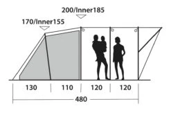 Outwell Lawndale 500 Tent -Deals Camping Store 111163 lawndale 500 drawing other4